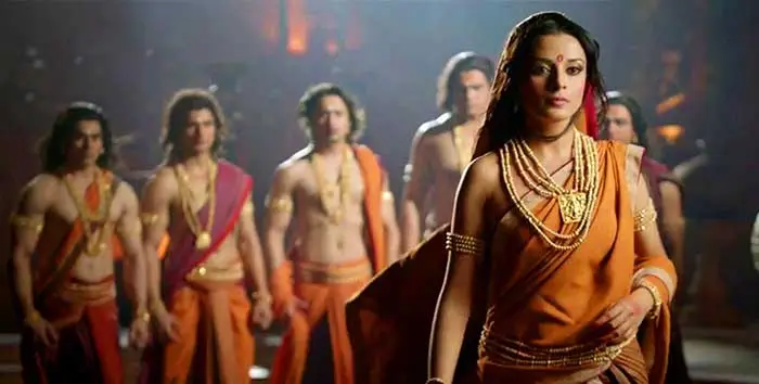 Draupadi with Pandava brothers (Image credit: Hotstar)