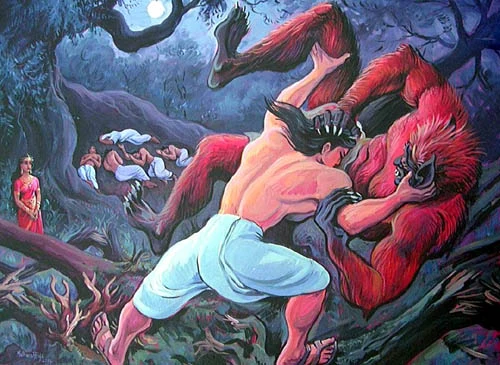 Bhima Fighting against Asur