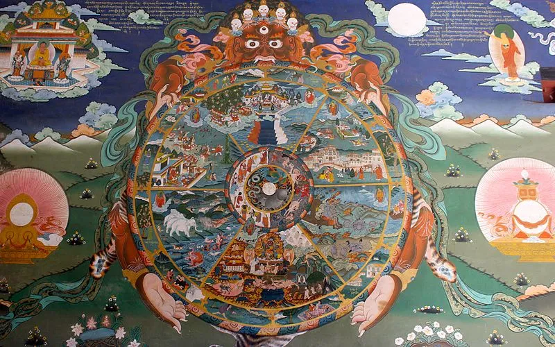 Bhavachakra describing the cycle of saṃsāra